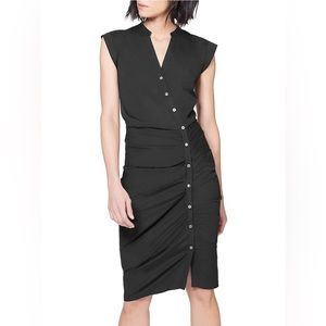 Veronica Beard Black Ruched Dress Sz 4